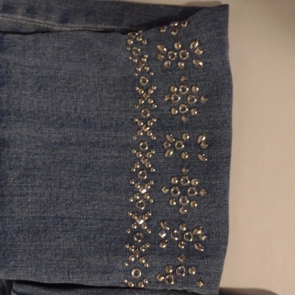 Miss me boyfriend ankle size 28 with designs on the ankles bedazzled shiny - Picture 10 of 12